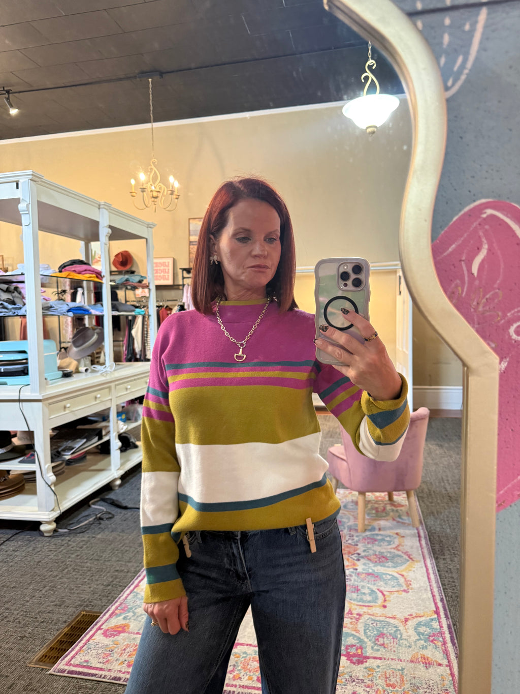 Striped soft sweater