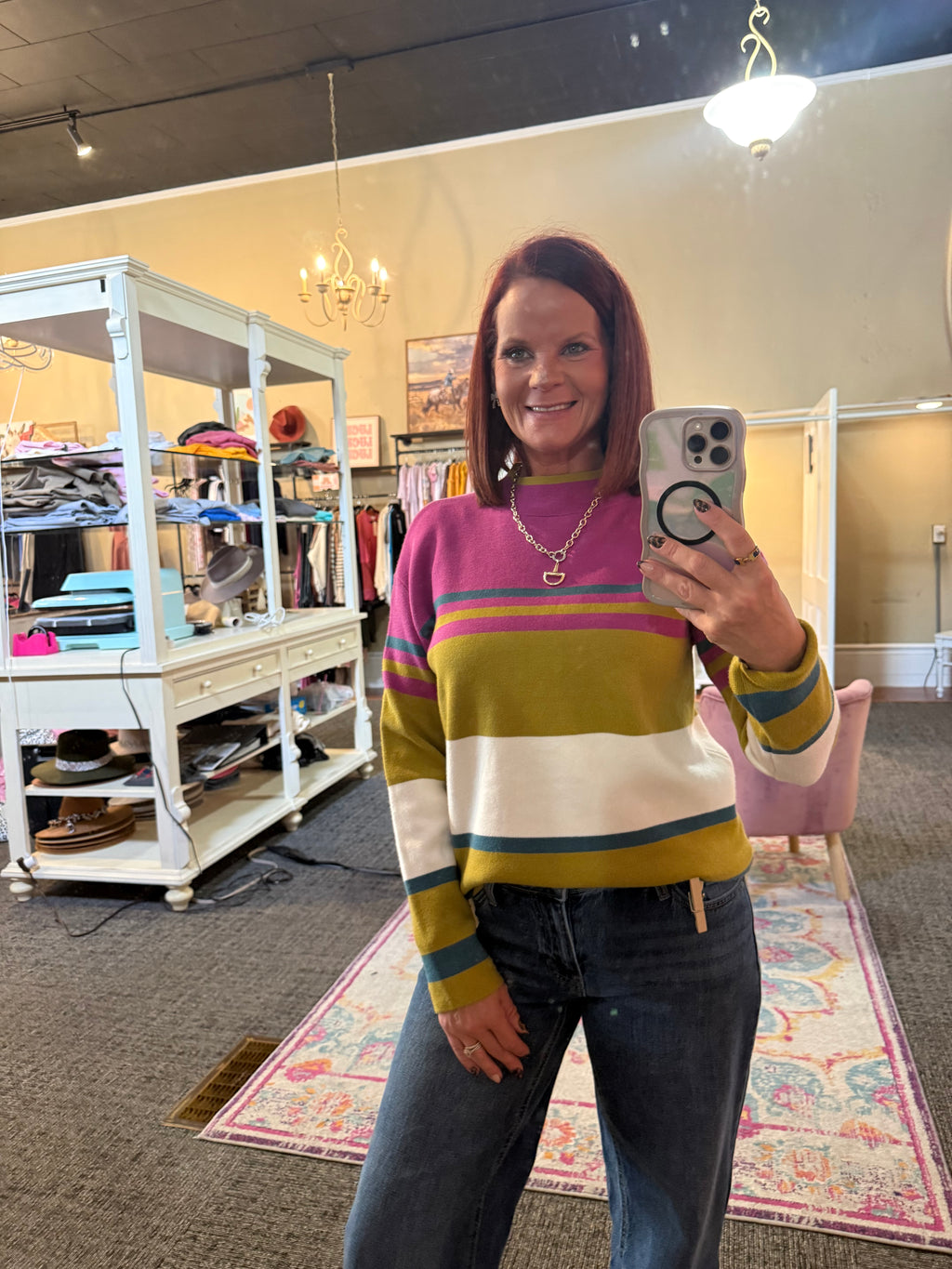 Striped soft sweater