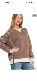 Plus Mocha Crewneck