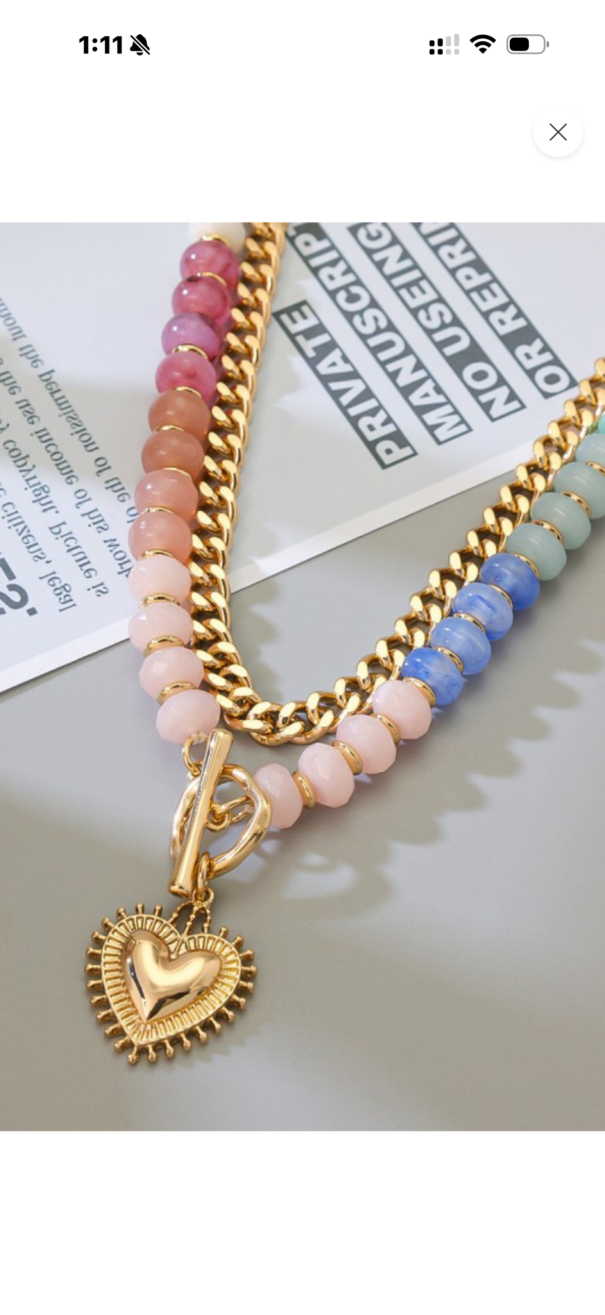 Love Heart Layered Pendant Necklace
