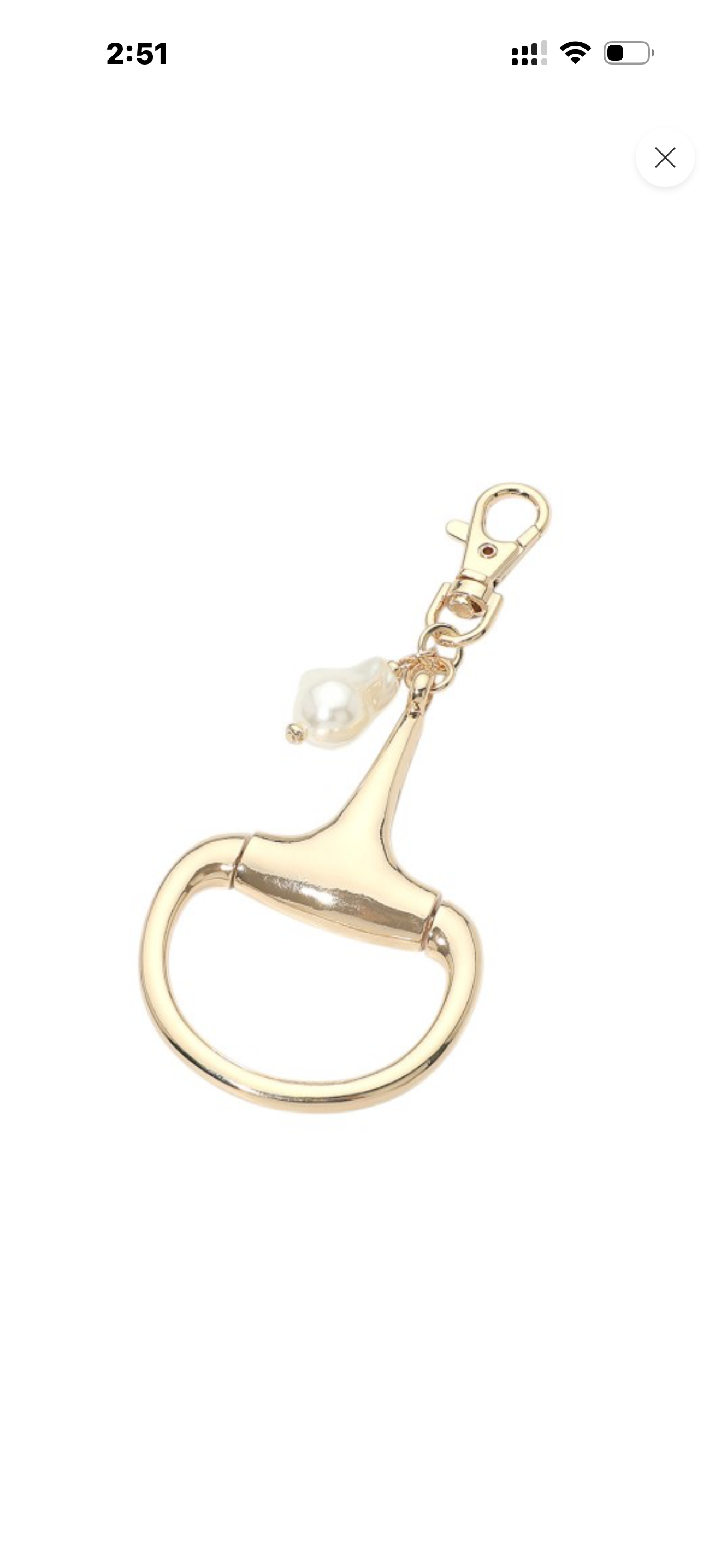 SILVER horse-bit Bag charm