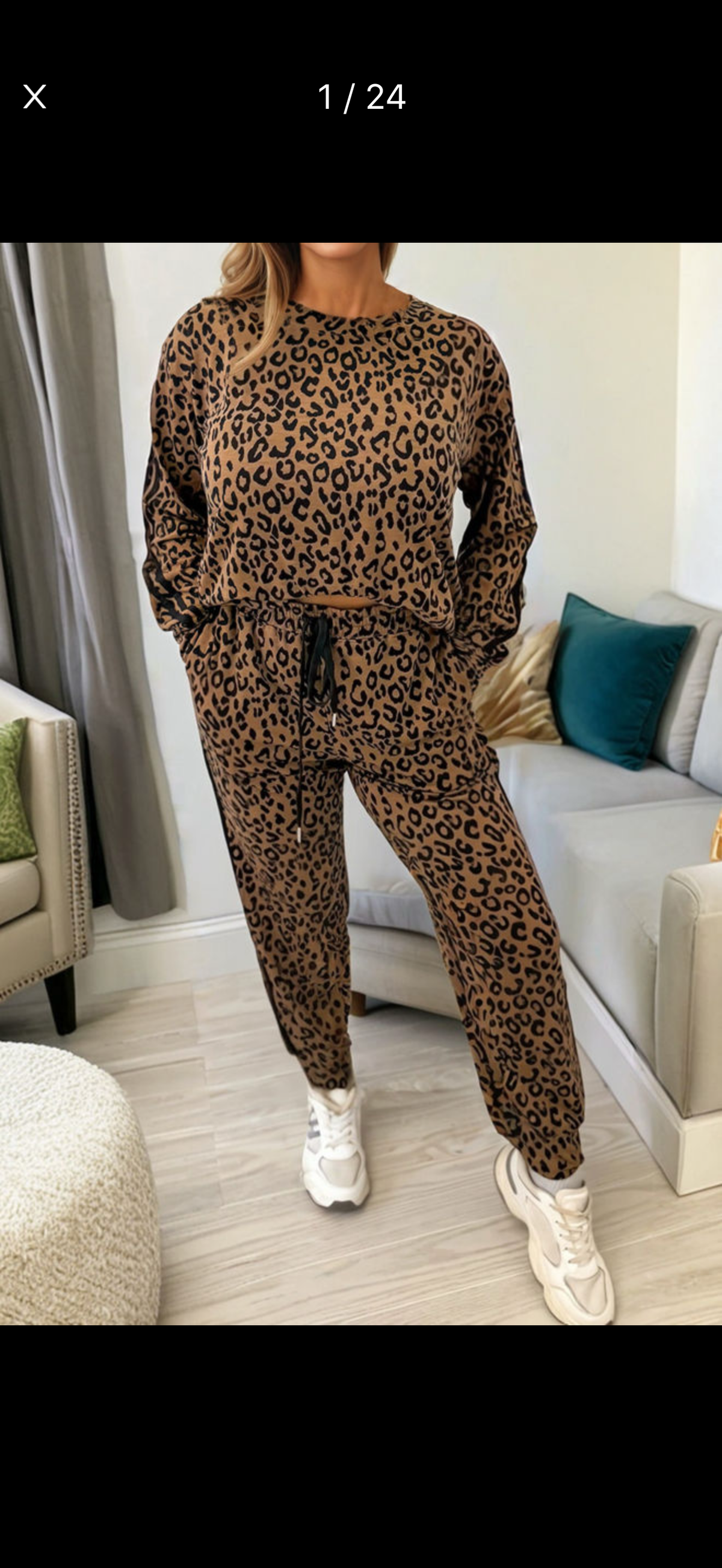 Cheetah Lounge Two Piece Set