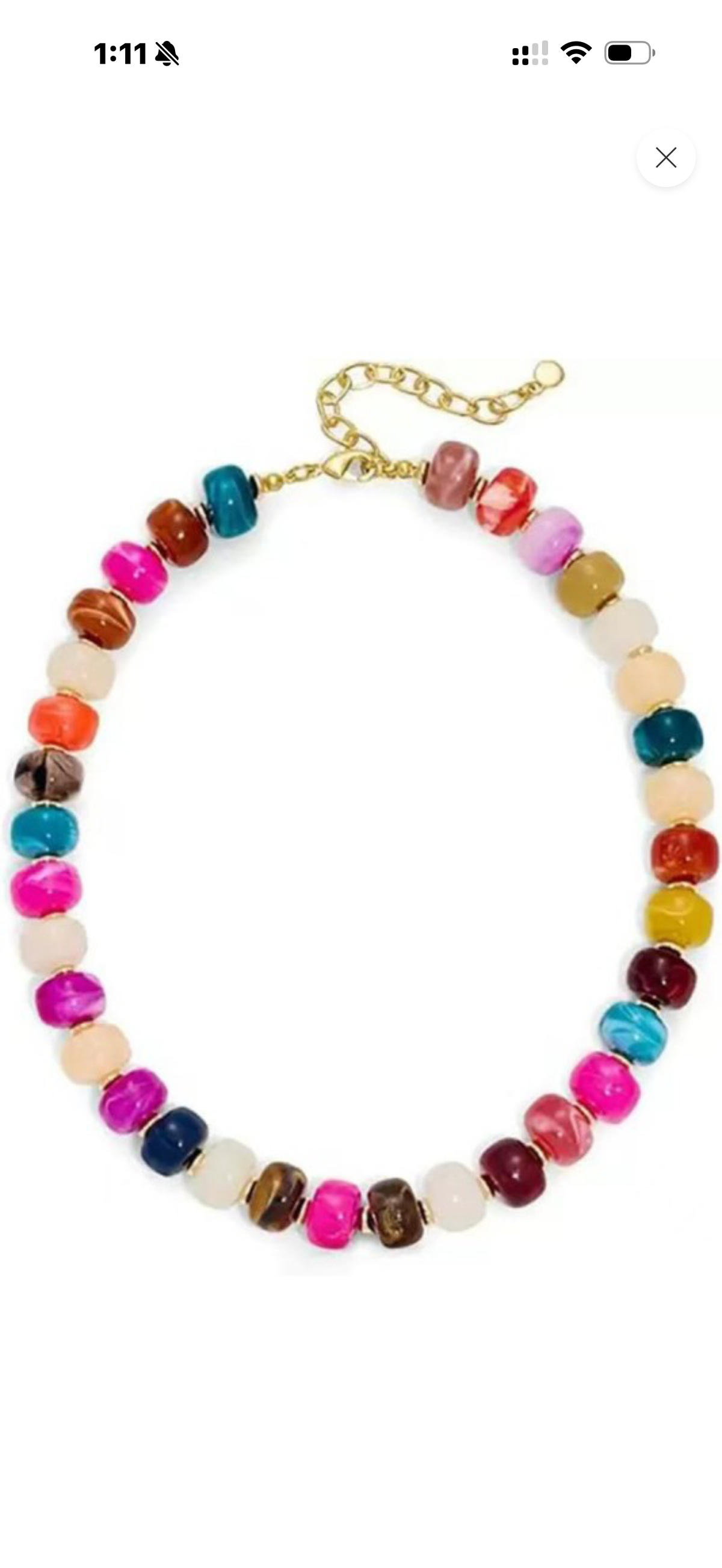Multi Color Trending Beaded Necklace
