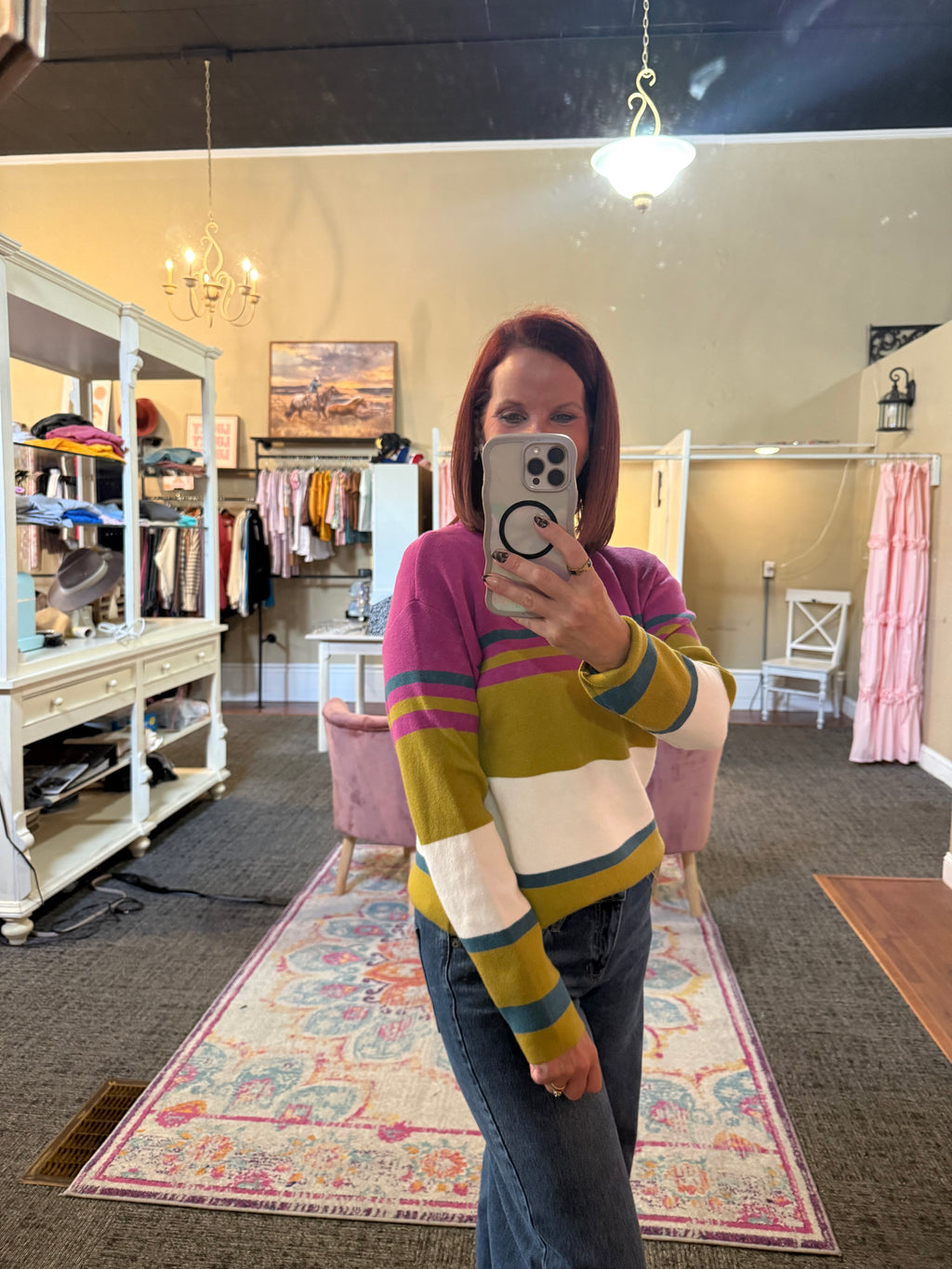 Striped soft sweater