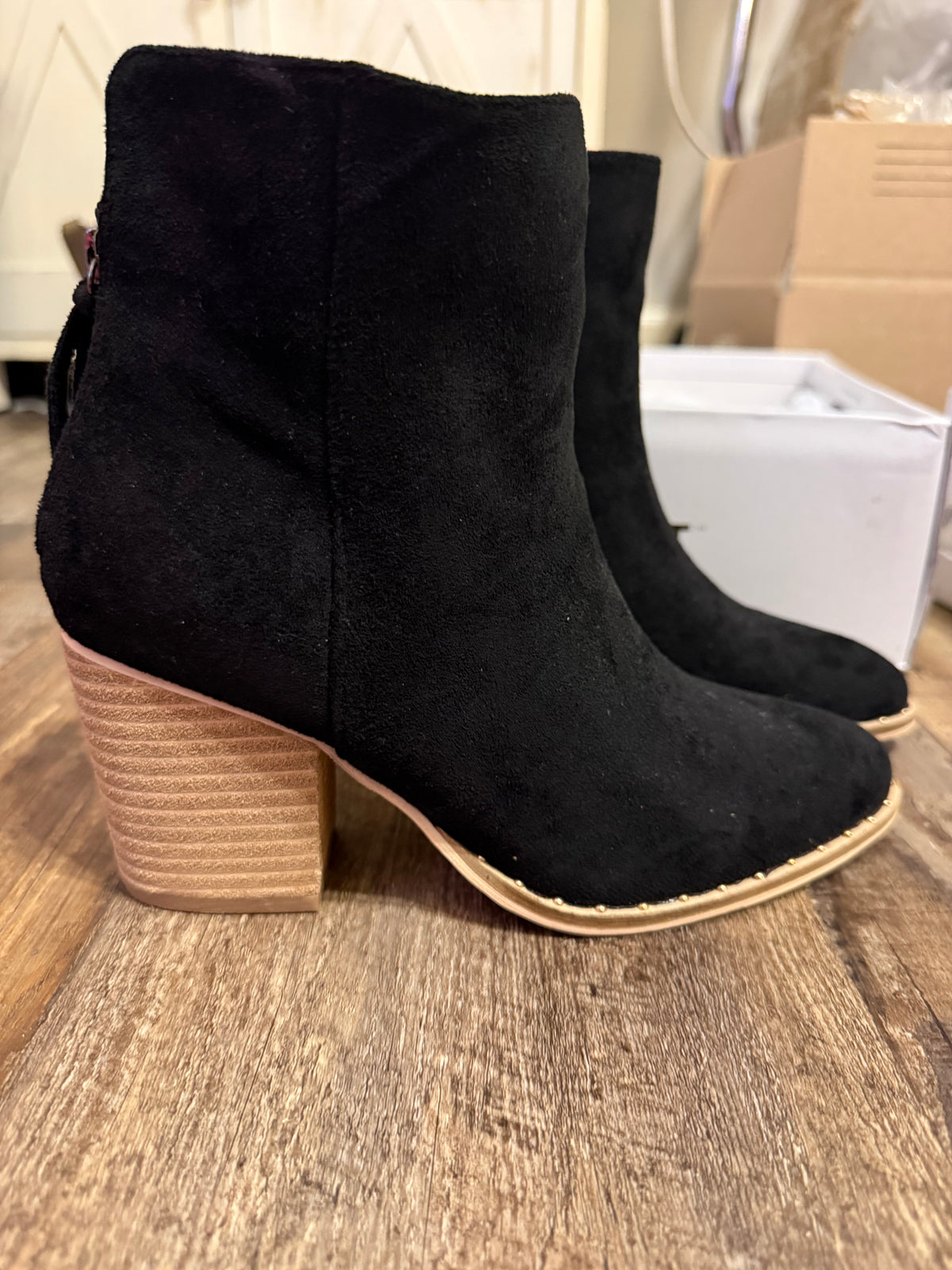 Black Suede Bootie
