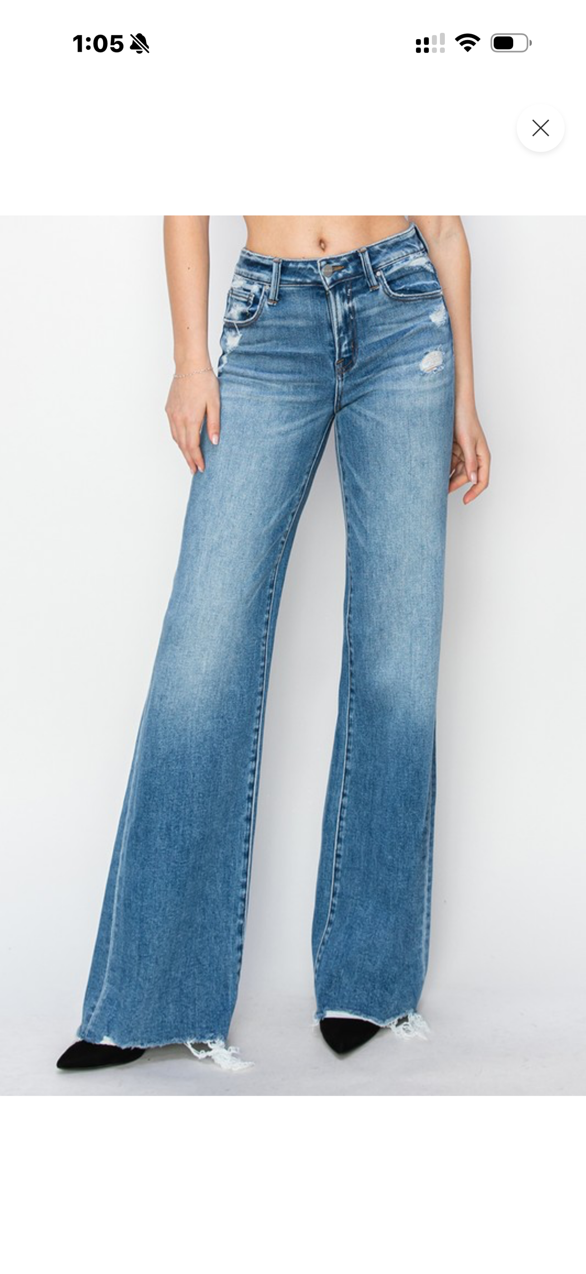 MidRise Wide-leg Denim