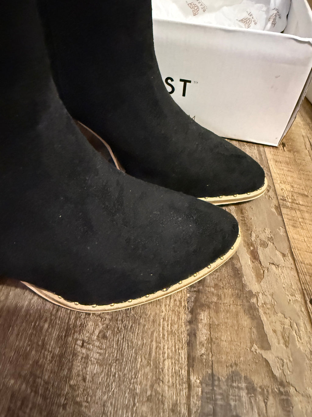 Black Suede Bootie