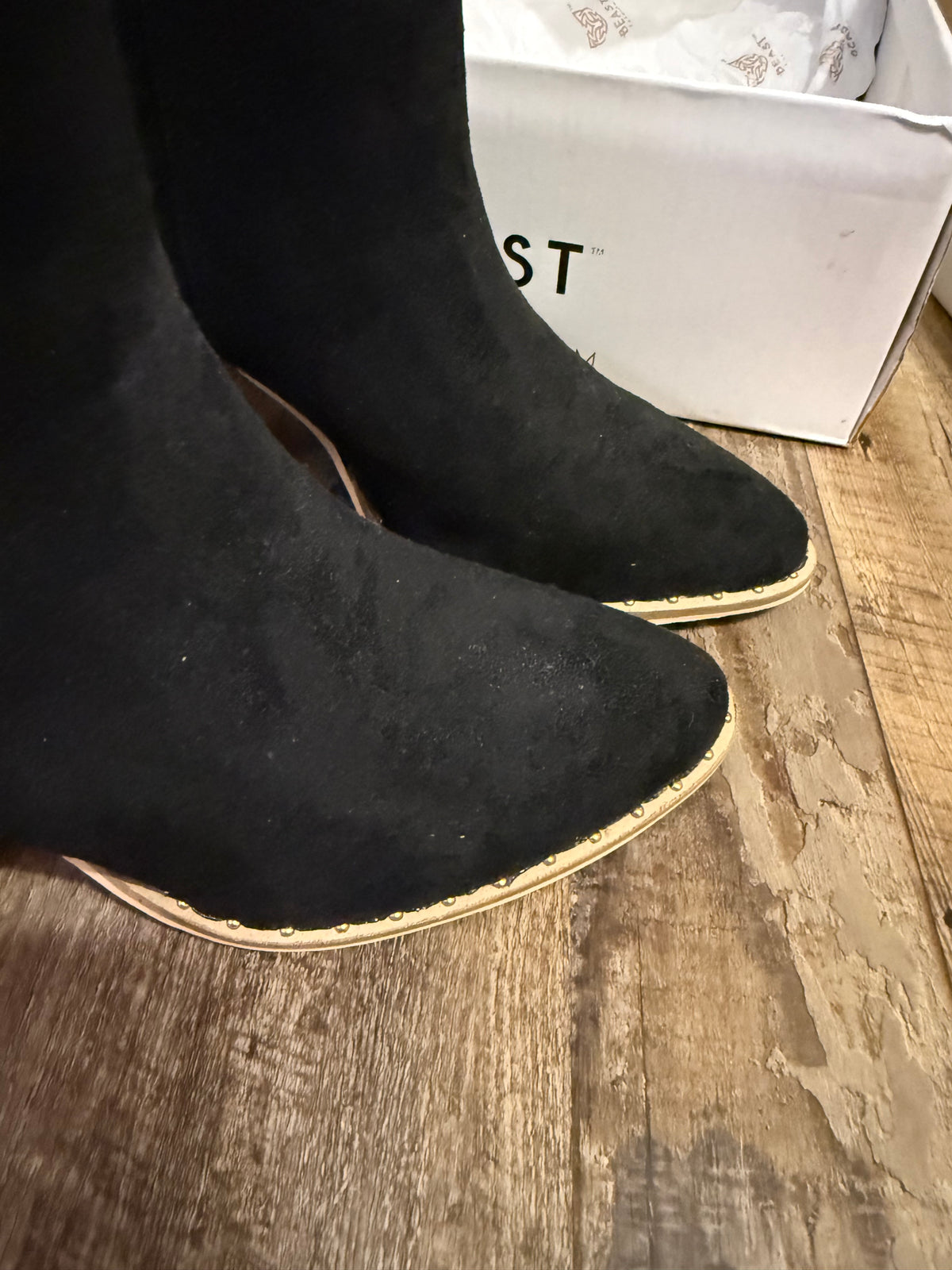 Black Suede Bootie