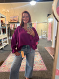 Magenta Ruffle Top Medium